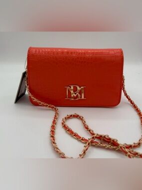 New Badgley Mischka Croc Logo Plate Crossbody